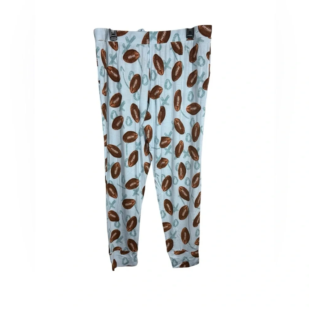 NWT Posh Peanut Long Sleeve Field Day Football Pajama Set Size 3XL